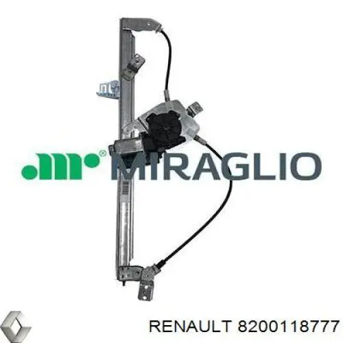 Механізм стеклопідйомника дверей передніх, лівих Renault (RVI) 8200118777