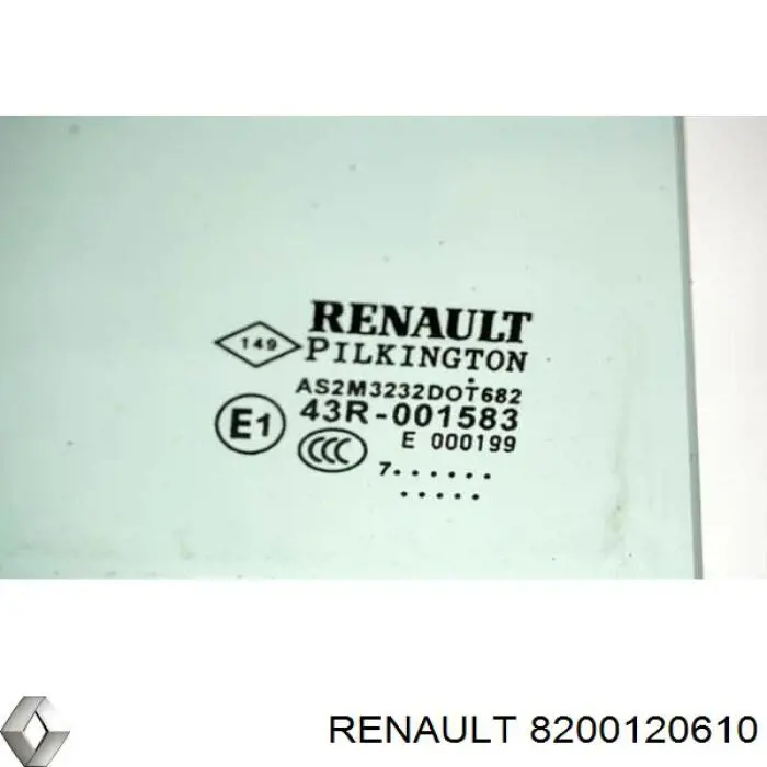 Купити 8200120610 Renault (RVI) Скло задніх дверей, правих