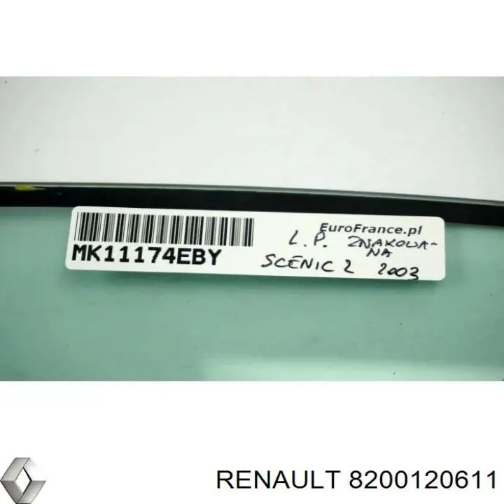 Скло задньої двері лівої Renault (RVI) 8200120611 ціна, від 38.90 USD