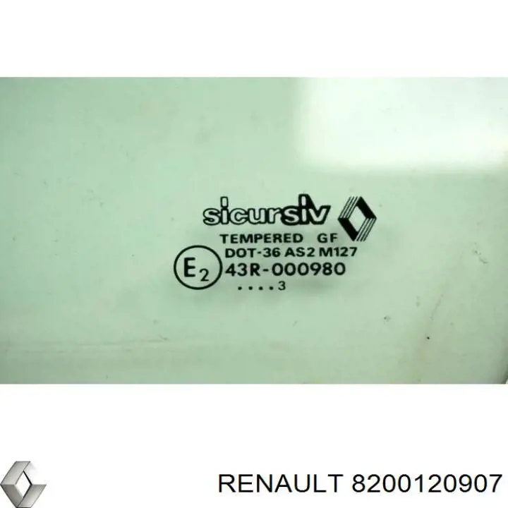 Купити 8200120907 Renault (RVI) Скло-кватирка двері, передній, правій
