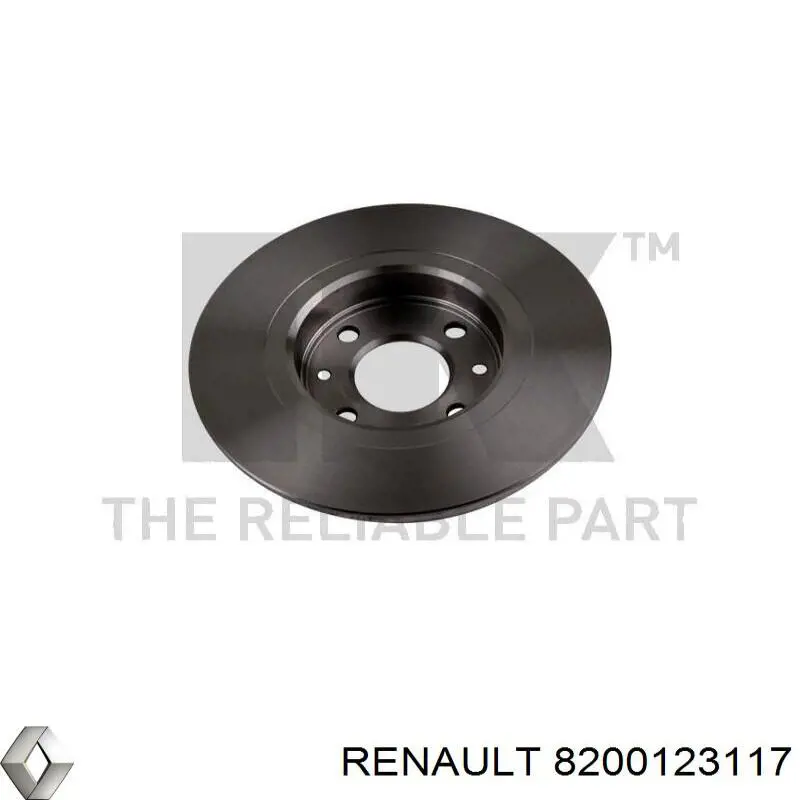 Диск гальмівний передній 8200123117 Renault (RVI)