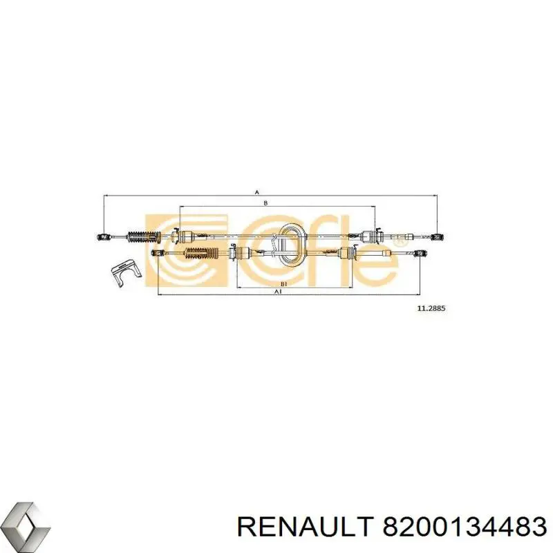 Купити 8200134483 Renault (RVI) Трос перемикання передач