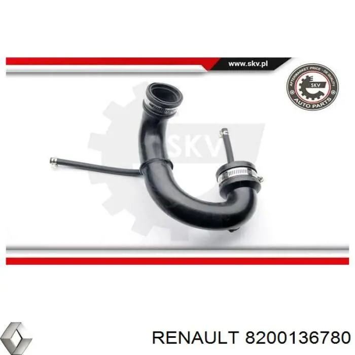 Патрубок повітряний, вихід з турбіни (наддув) Renault (RVI) 8200136780 ціна, від 29.64 USD