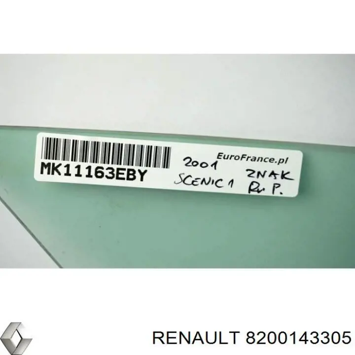 Скло трикутне дверей передніх правих Renault (RVI) 8200143305 ціна, від 81.74 USD