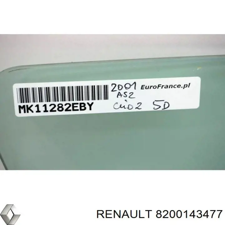 Скло передньої правої двері Renault (RVI) 8200143477 ціна, від 46.93 USD