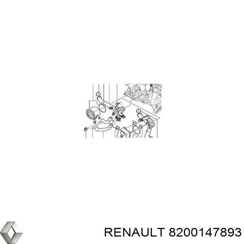 Купити 8200147893 Renault (RVI) Трубопроводи і шланги системи охолодження