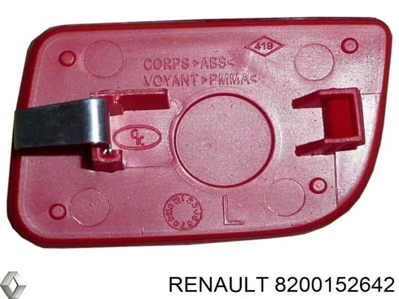 Катафот (відбивач) заднього бампера, лівий 8200152642 Renault (RVI)