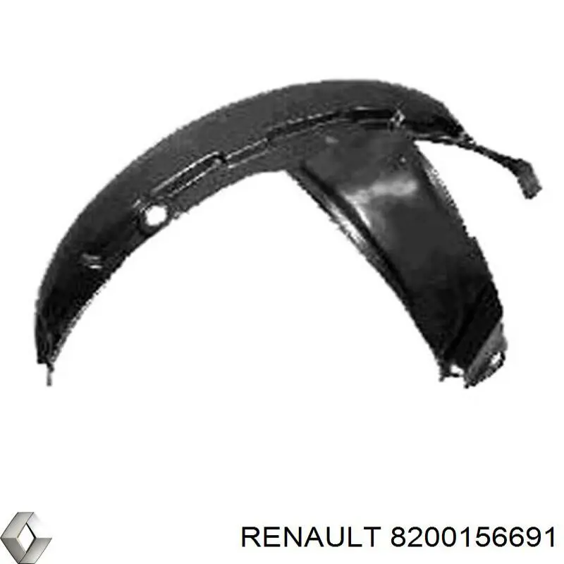 Підкрилок переднього крила, лівий задній Renault (RVI) 8200156691 ціна, від 9.86 USD