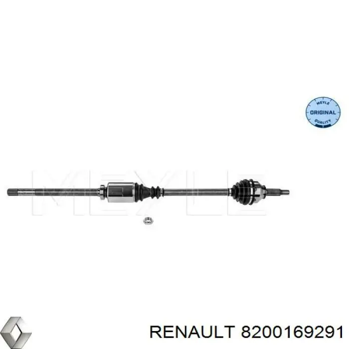 Піввісь (привід) передня, права 8200169291 Renault (RVI)