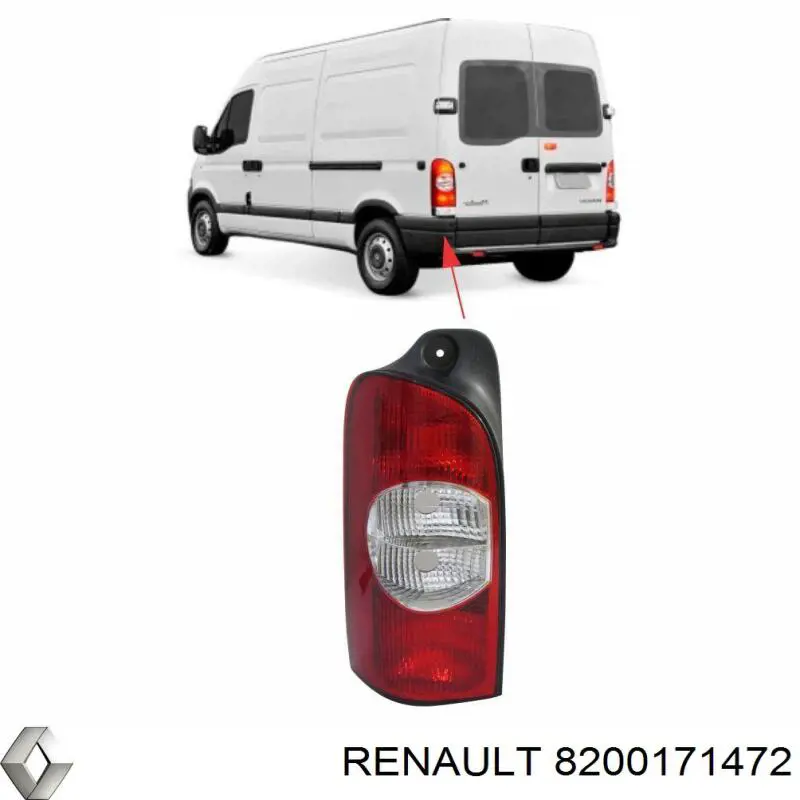 Ліхтар задній лівий Renault (RVI) 8200171472 ціна, від 38.01 USD