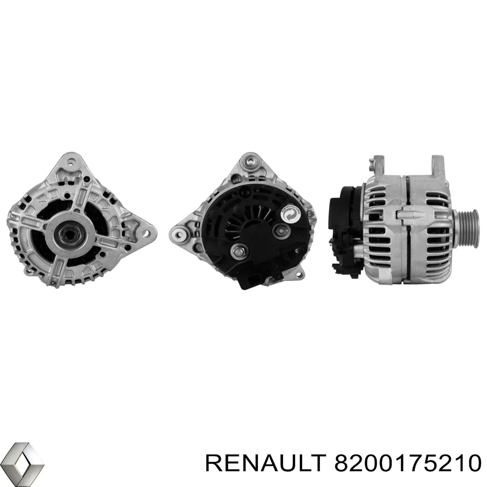 Генератор Renault (RVI) 8200175210 ціна, від 153.35 USD