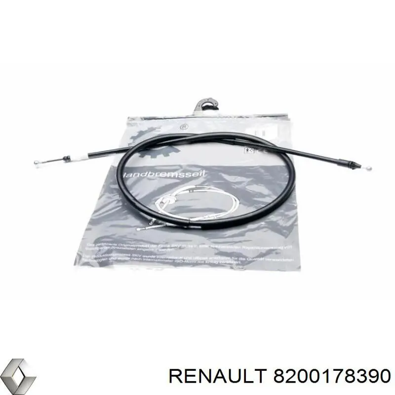 Купити 8200178390 Renault (RVI) Трос ручного гальма задній, правий