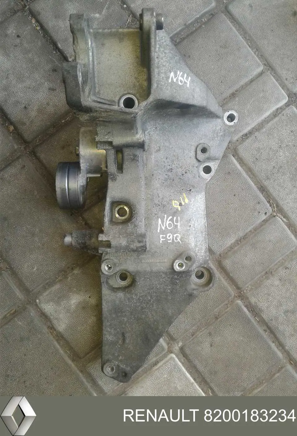 Кронштейн генератора (натяжний) Renault (RVI) 8200183234 ціна, від 6.85 USD