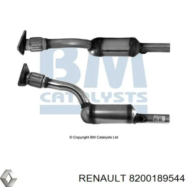 Труба приймальна (штани) глушника, передня Renault Megane 2 (BM0, CM0) (Рено Меган)