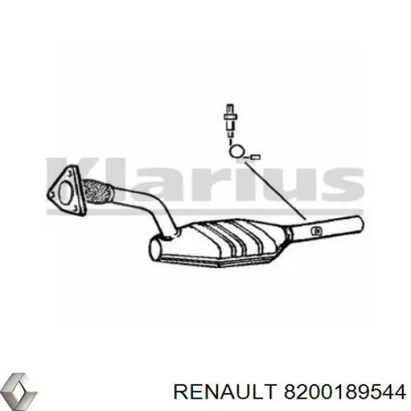 Труба приймальна (штани) глушника, передня Renault (RVI) 8200189544 ціна, від 218.04 USD