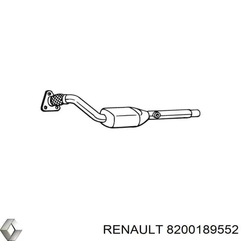 Труба приймальна (штани) глушника, передня Renault (RVI) 8200189552 ціна, від 218.04 USD