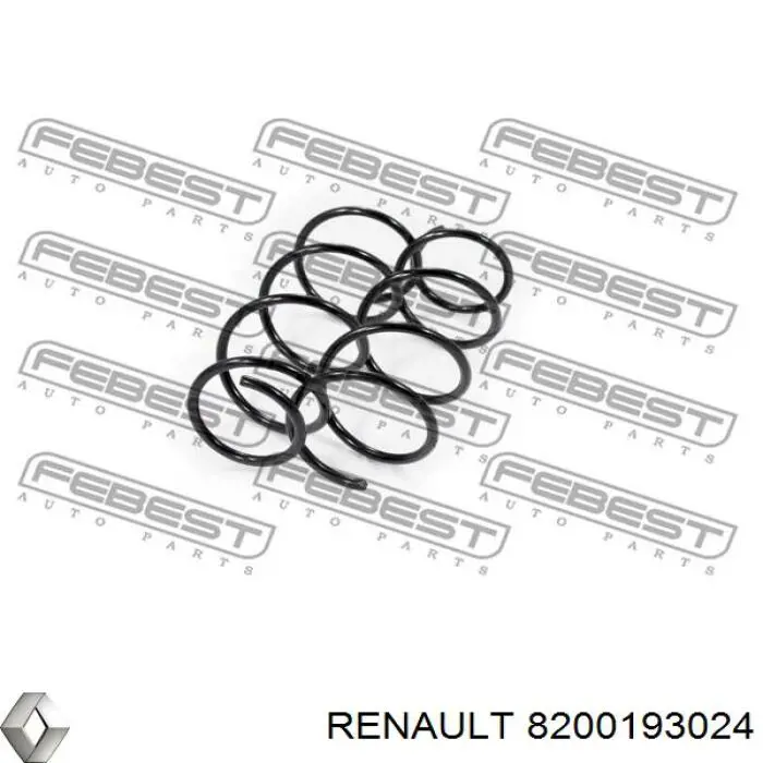 Пружина передня 8200193024 Renault (RVI)