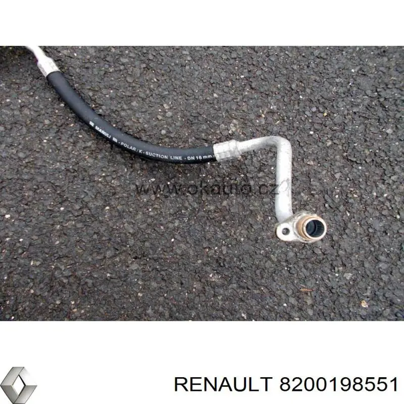 Шланг кондиціонера, від випарника до компресора на Renault Clio (B, C, B01)