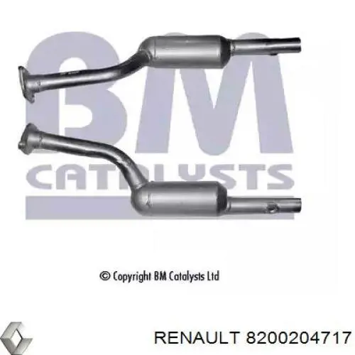 Конвертор-каталізатор (каталітичний нейтралізатор) Renault (RVI) 8200204717 ціна, від 310.15 USD