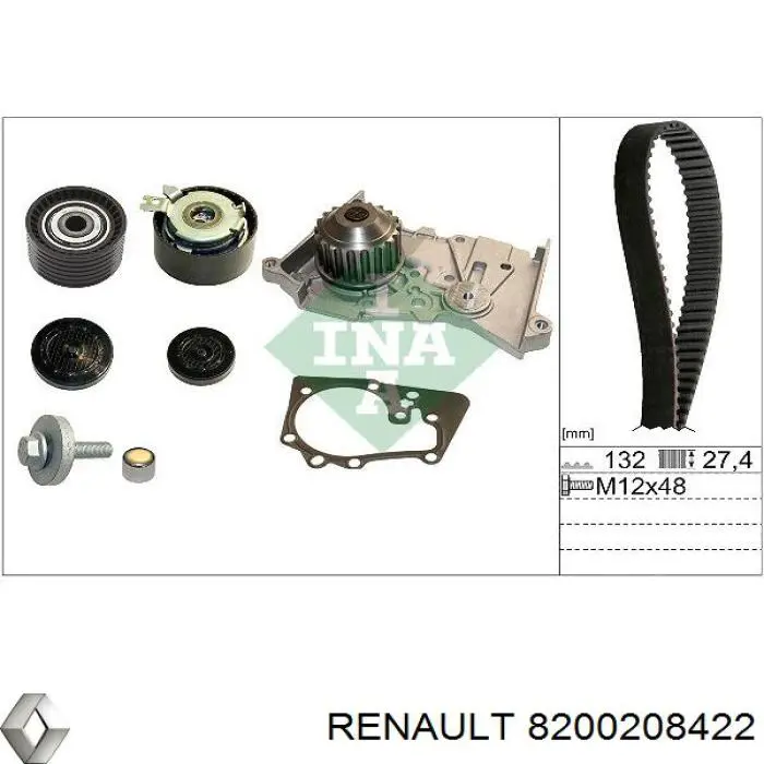 Ремінь ГРМ 8200208422 Renault (RVI)