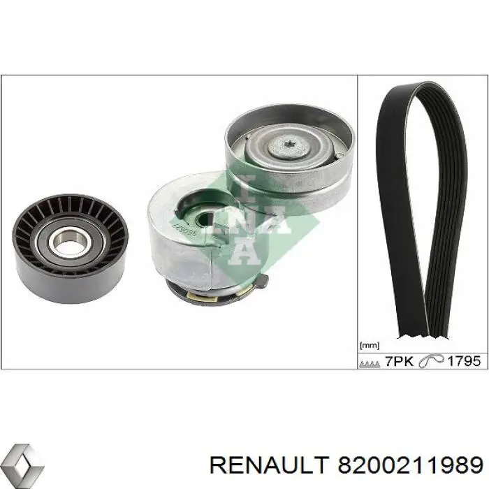 Клиновий ремінь Renault (RVI) 8200211989 ціна, від 14.88 USD