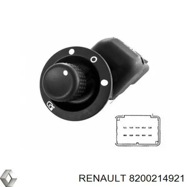 Купити 8200214921 Renault (RVI) Блок керування дзеркалами заднього виду