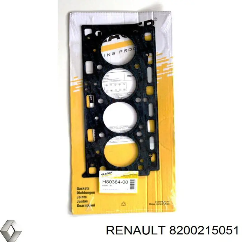 Прокладка ГБЦ Renault (RVI) 8200121998 ціна, від 35.04 USD