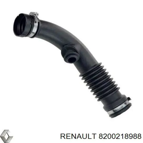 Патрубок повітряний, вхід в турбіну (наддув) 8200218988 Renault (RVI)