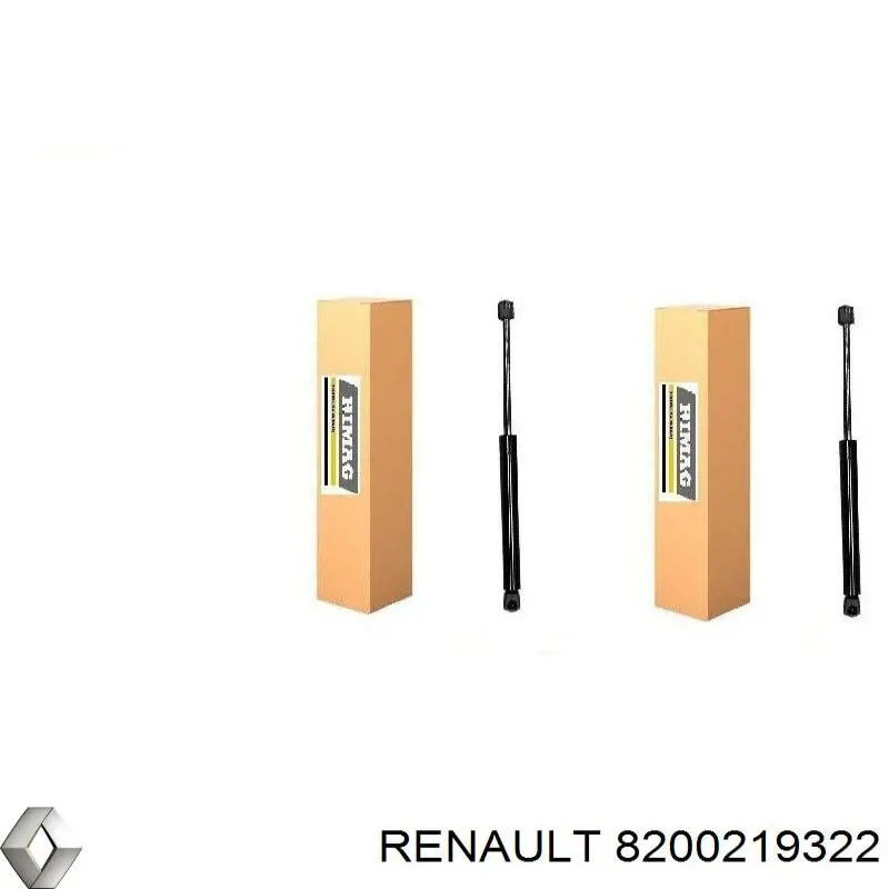 Купити 8200219322 Renault (RVI) Амортизатор двері багажника