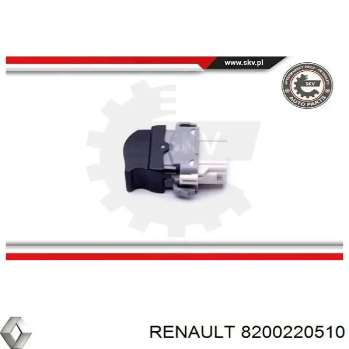 Кнопка вмикання двигуна склопідіймача задня 8200220510 Renault (RVI)