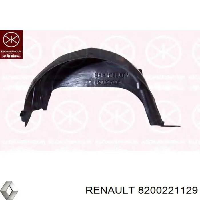 Підкрилок переднього крила, правий передній 8200221129 Renault (RVI)