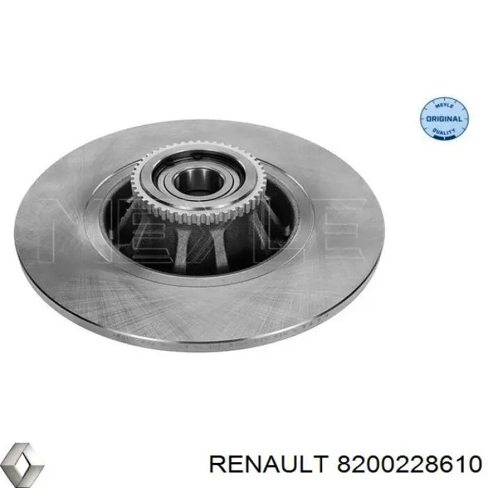 Диск гальмівний задній Renault (RVI) 8200228610