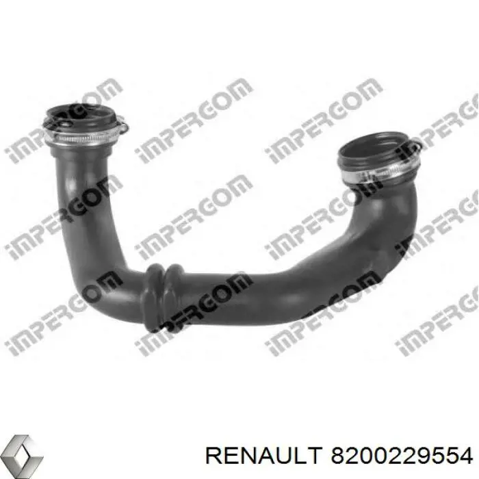 Патрубок повітряний, вихід з турбіни (наддув) Renault (RVI) 8200229554 ціна, від 28.95 USD