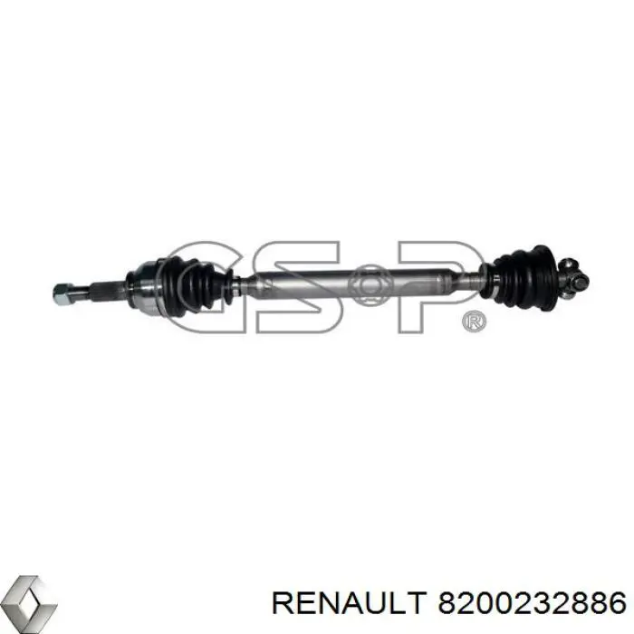 Привід передній лівий Renault (RVI) 8200232886 ціна, від 87.03 USD