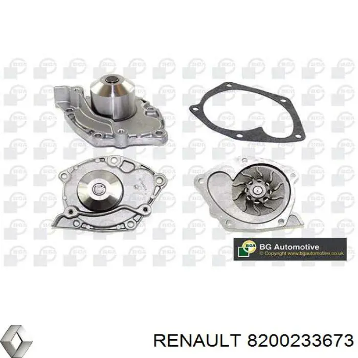 8200233673 Renault (RVI) помпа водяна, (насос охолодження)