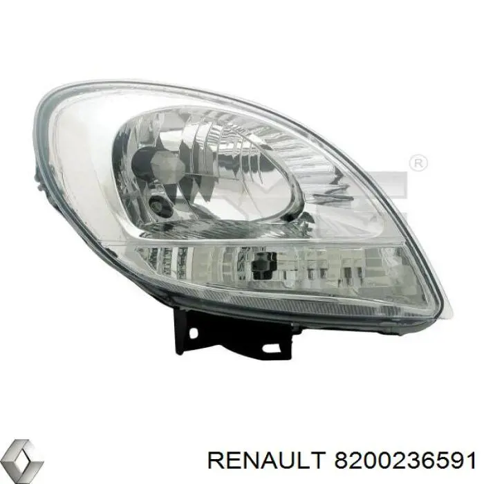 Фара правая Renault (RVI) 8200236591 ціна, від 49.17 USD