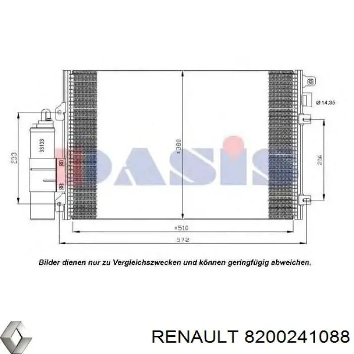 Купити 8200241088 Renault (RVI) Радіатор системи охолодження кондиціонера