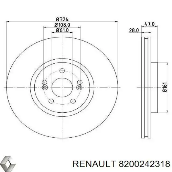 Купити 8200242318 Renault (RVI) Ротор гальмівний