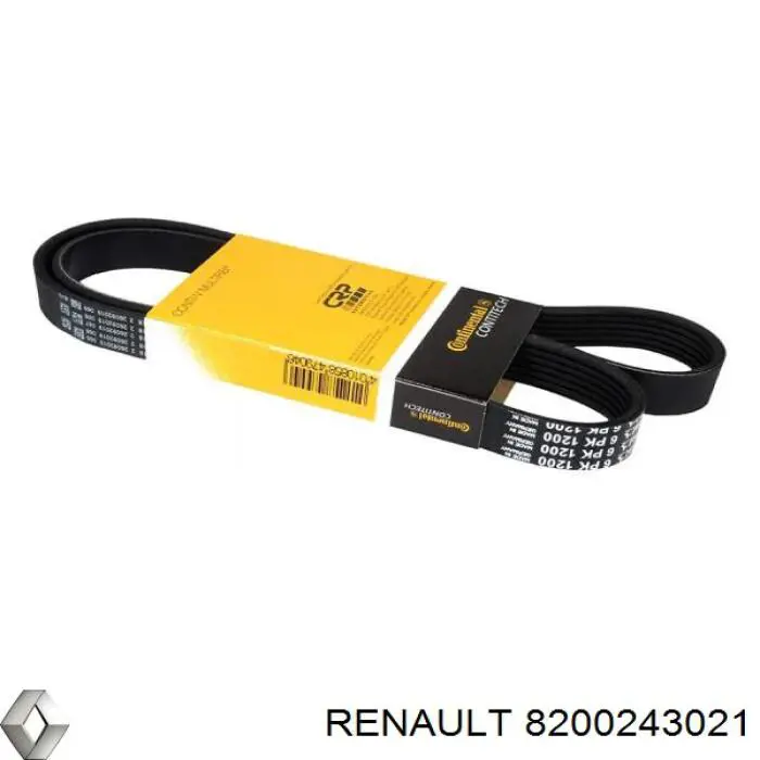 Клиновий ремінь Renault (RVI) 8200243021 ціна, від 10.28 USD
