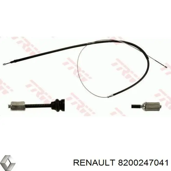 8200247041 Renault (RVI) Трос ручного гальма задній, правий/лівий