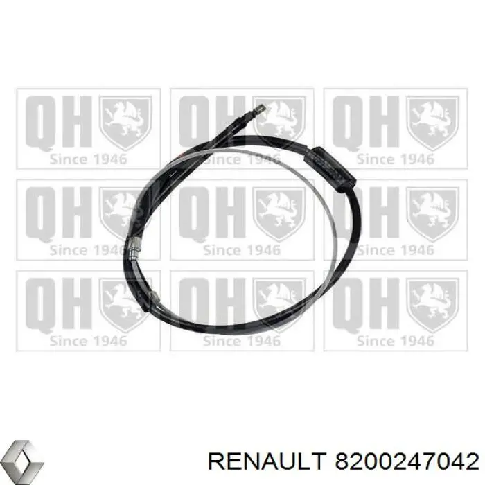 8200247042 Renault (RVI) Трос ручного гальма задній, правий/лівий