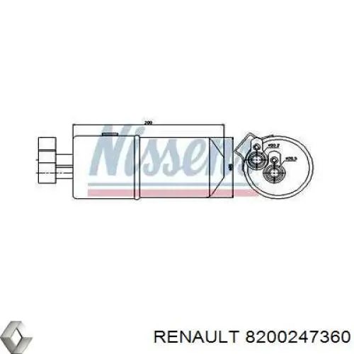Купити 8200247360 Renault (RVI) Ресивер-осушувач кондиціонера