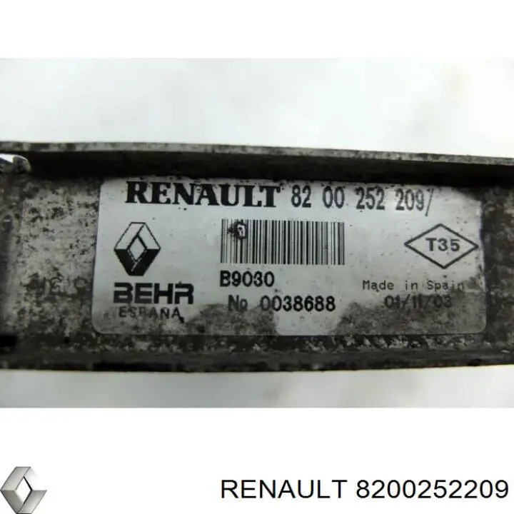 Система охолодження наддувочного повітря Renault (RVI) 8200252209 ціна, від 117.63 USD