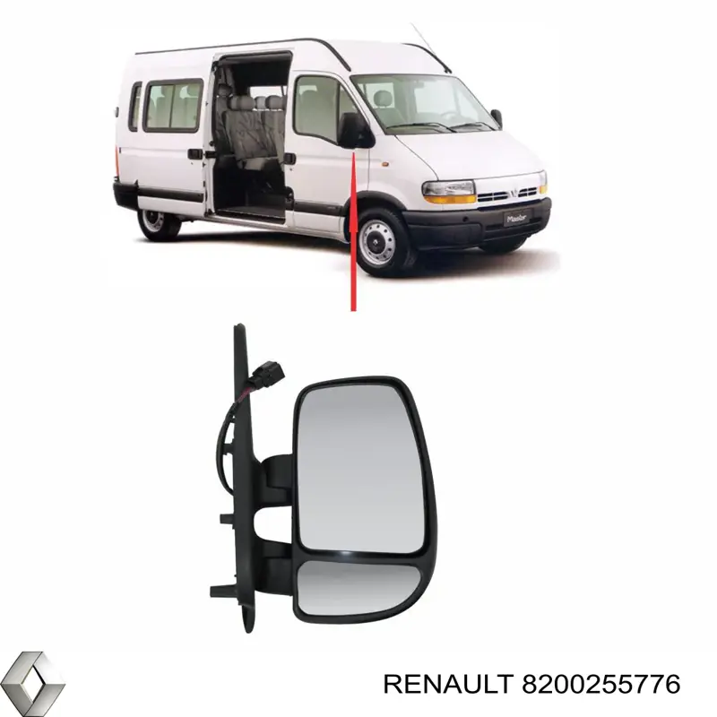Купити 8200255776 Renault (RVI) Дзеркало праве