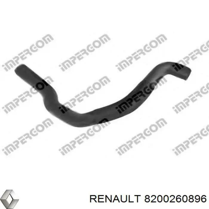 Шланг/патрубок радіатора охолодження, верхній Renault (RVI) 8200260896 ціна, від 12.67 USD