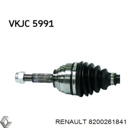 Піввісь передня, права Renault (RVI) 8200261841 ціна, від 89.65 USD