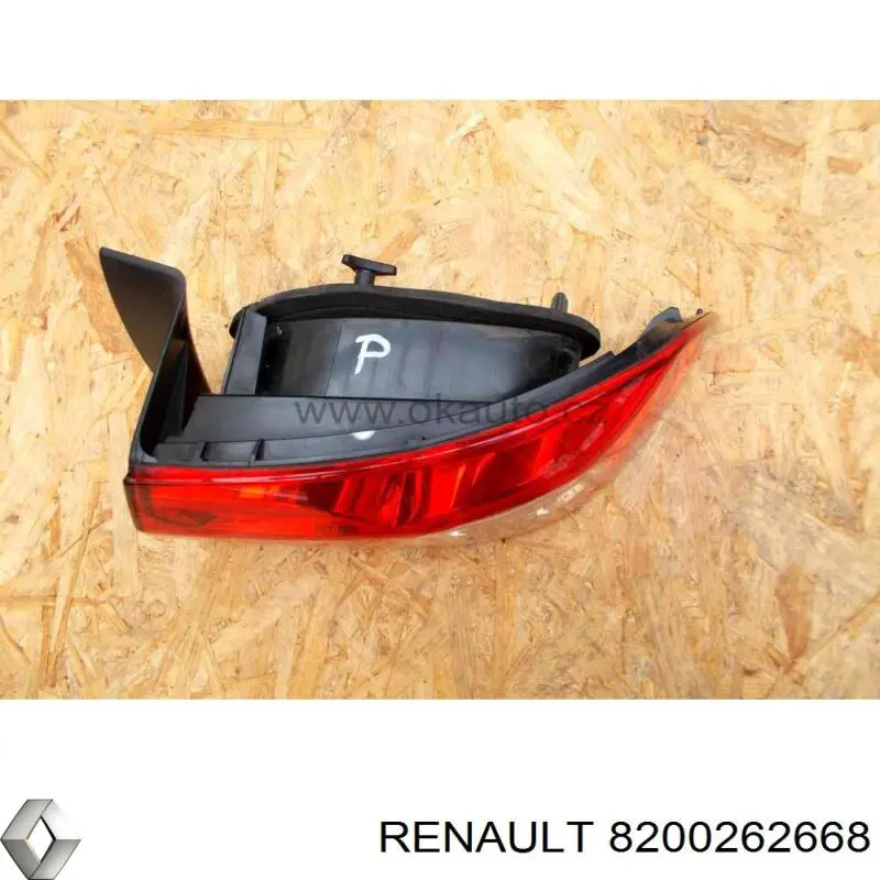 Ліхтар задній правий, зовнішній Renault (RVI) 8200262668 ціна, від 64.41 USD