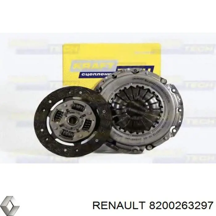 Купити 8200263297 Renault (RVI) Комплект зчеплення (диск, корзина, підшипник)