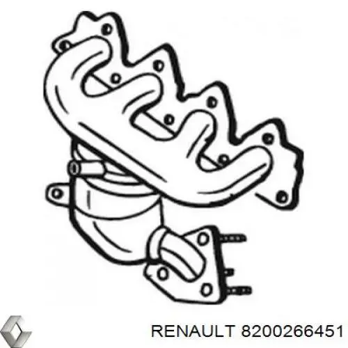 Газопроводи (колектор випускний) Renault (RVI) 8200266451 ціна, від 779.67 USD
