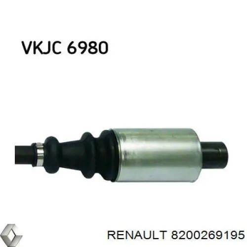 Піввісь передня, права Renault (RVI) 8200269195 ціна, від 113.75 USD